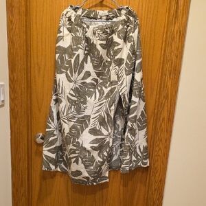 Abercrombie & Fitch Green Leaf Skirt and Crop Top Set